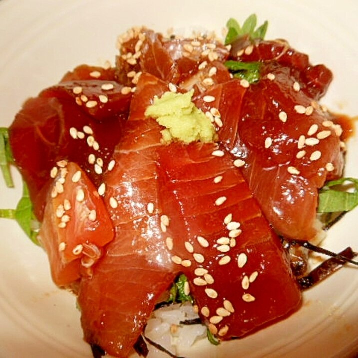 鮪刺身が残ったら 漬け丼 レシピ 作り方 By アルプスの乙女 楽天レシピ